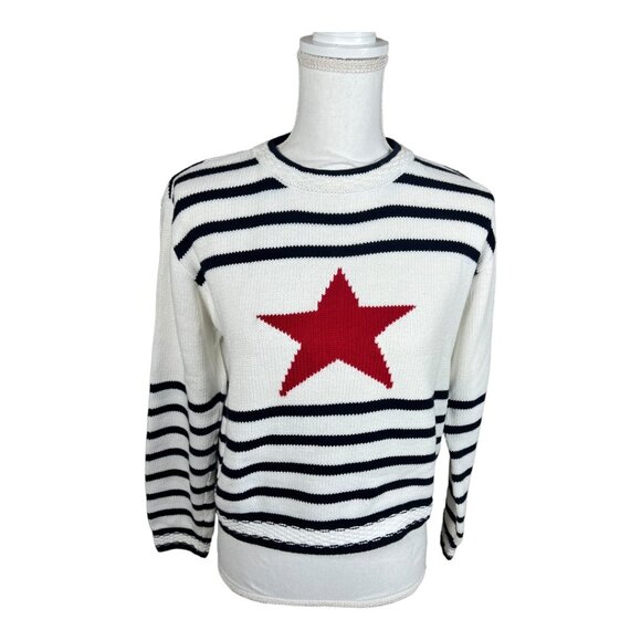 Liz Claiborne Nautical Star Sweater - Picture 1 of 7